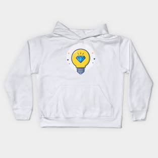 Lamp with diamond cartoon Kids Hoodie